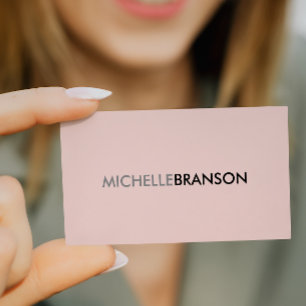 Professional Modern Simple PINK  Minimalist  Business Card