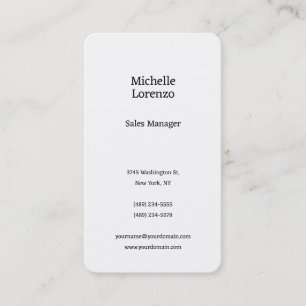 Professional Modern Simple Plain Black & White Business Card