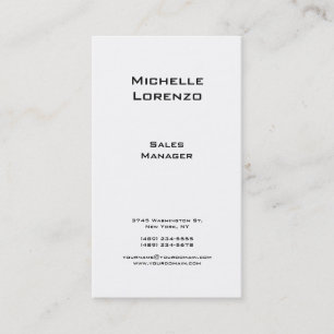 Professional Modern Simple Plain Black & White Business Card
