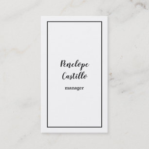Professional Modern Simple Plain Handwritten Business Card