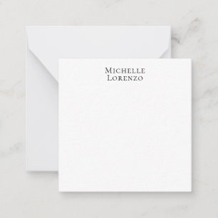 Professional Modern Simple Plain Name Black White Card