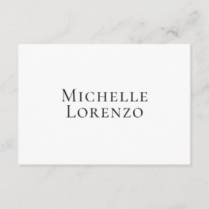 Professional Modern Simple Plain Name Black White Enclosure Card
