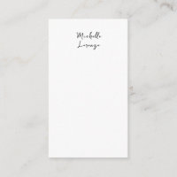 Professional Modern Simple Plain Name Black White