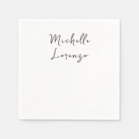 Professional Modern Simple Plain Name Black White