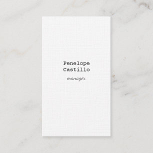 Professional Modern Simple Plain Premium Linen Business Card