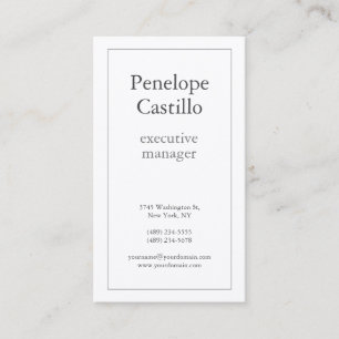 Professional Modern Simple Plain Premium Silk Business Card