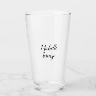 Professional Modern Simple Plain Your Name Glass