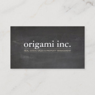 PROFESSIONAL modern simple rustic chalkboard look Business Card
