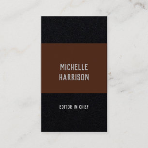 Professional Modern Simple Stylish Black Brown Business Card