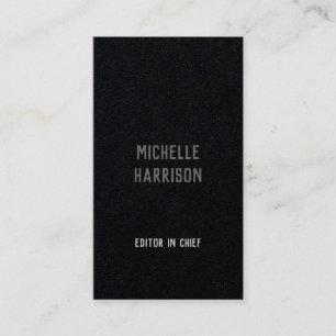 Professional Modern Simple Stylish Black Grey Business Card