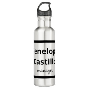 Professional Modern Simple Stylish Black & White 710 Ml Water Bottle