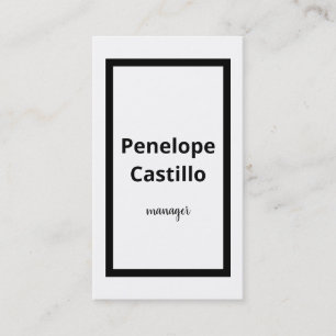 Professional Modern Simple Stylish Black & White Business Card