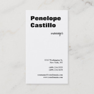 Professional Modern Simple Stylish Black & White Business Card