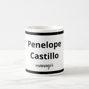 Professional Modern Simple Stylish Black & White Coffee Mug