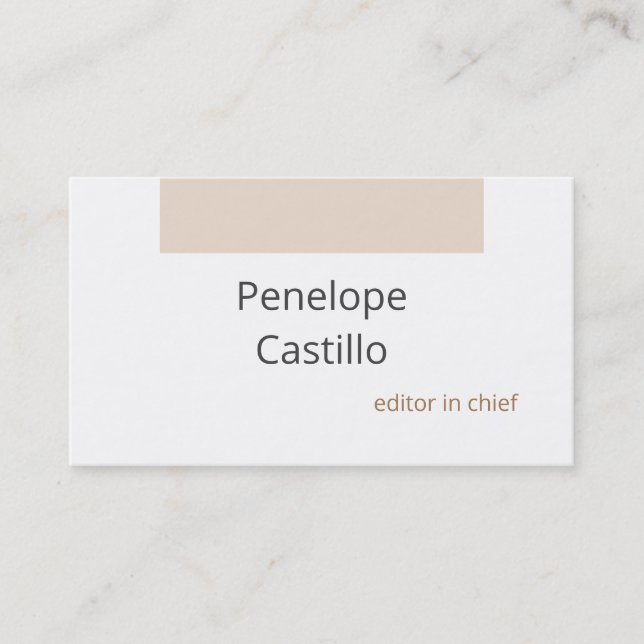 Professional Modern Simple Stylish Minimalist Business Card (Front)