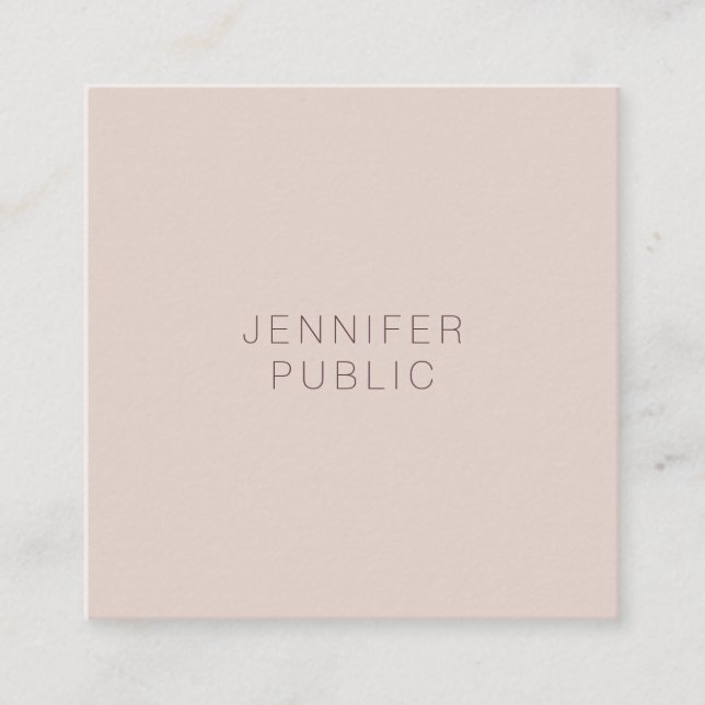 Professional Modern Simple Trend Colours Template Square Business Card (Front)