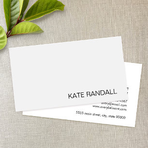 Professional Modern Simple White Minimalist Business Card