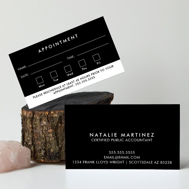 Professional Modern Simple Your Next Appointment Business Card (Creator Uploaded)