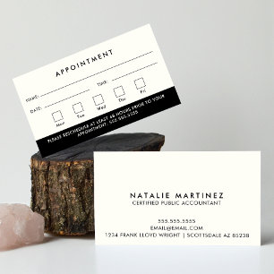 Professional Modern Simple Your Next Appointment Business Card