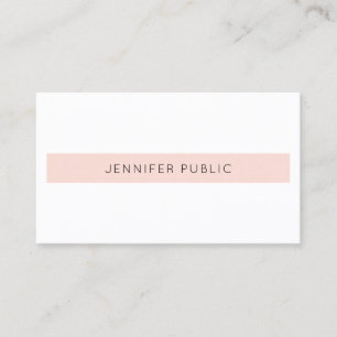 Professional Modern Sleek Chic Design Blush Pink Business Card