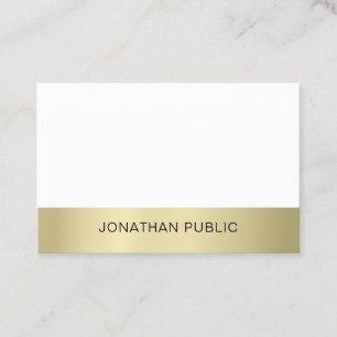 Professional Modern Sleek Plain Gold Look Luxury Business Card