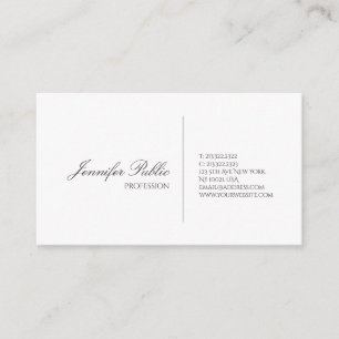 Professional Modern Sleek White Design Creative Business Card