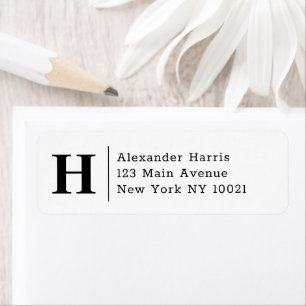 Professional Modern Split Line Monogram Business