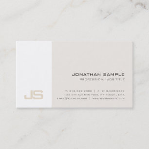 Professional Modern Stylish Design Monogrammed Business Card