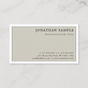Professional Modern Stylish Plain Sleek Design Business Card