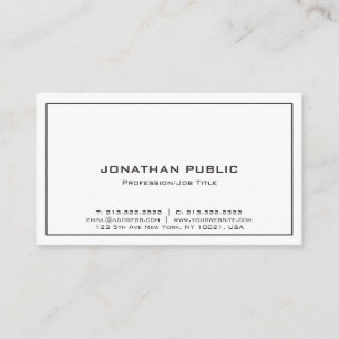 Professional Modern Stylish Smart Chic Plain Business Card