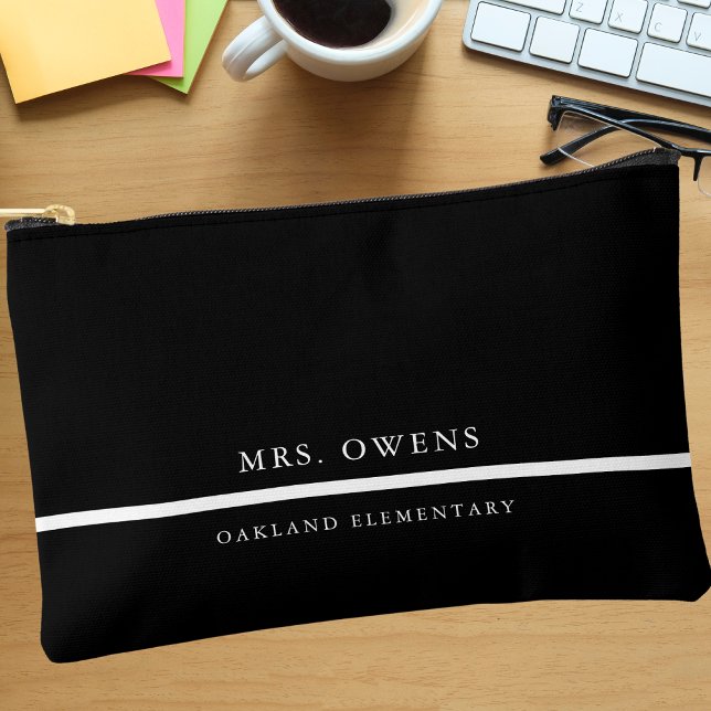 Professional Modern Teacher Appreciation Simple Accessory Pouch (Creator Uploaded)