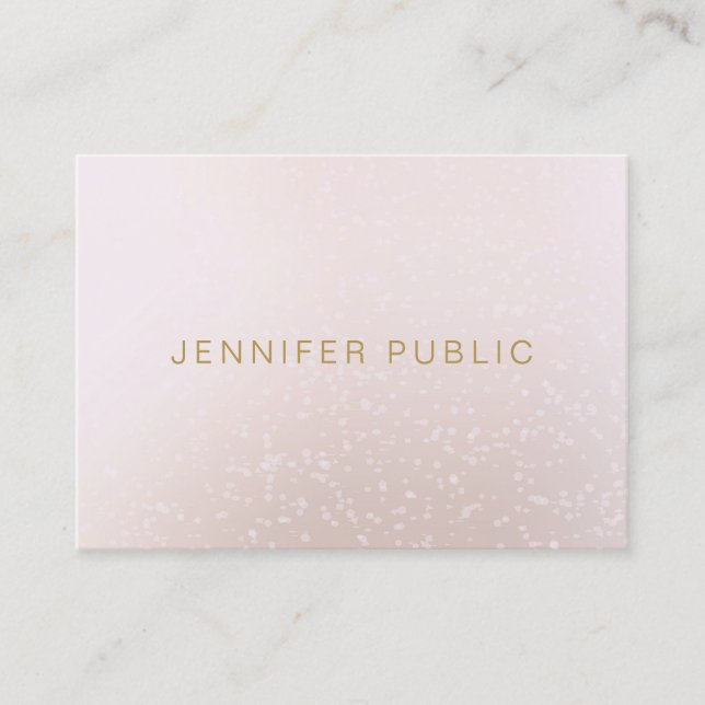 Professional Modern Template Elegant Gold Text Business Card (Front)
