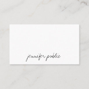 Professional Modern Template Elegant Hand Script Business Card