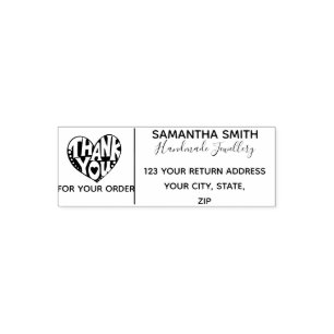 Professional Modern "Thank You" Return Address  Self-inking Stamp