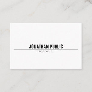 Professional Modern Trendy Minimalistic Plain Business Card