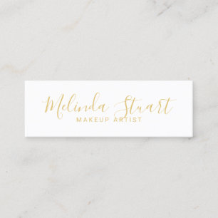 Professional Modern White and Gold Mini Business Card