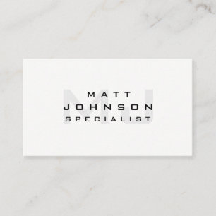 Professional Modern White Business Card
