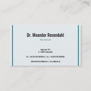 Professional, modern, white, two sides business card