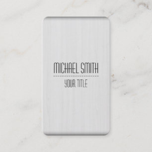 Professional Modern White Wood Grain #3 Business Card