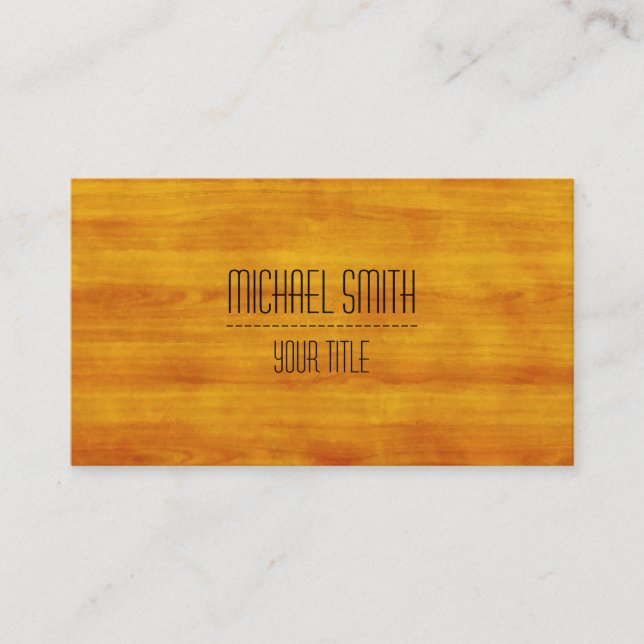 Professional Modern Wood Grain Business Card (Front)