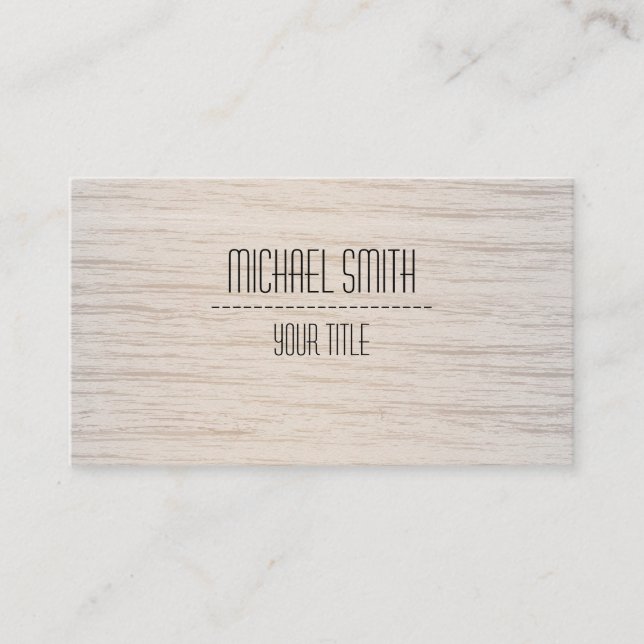 Professional Modern Wood Grain Business Card (Front)