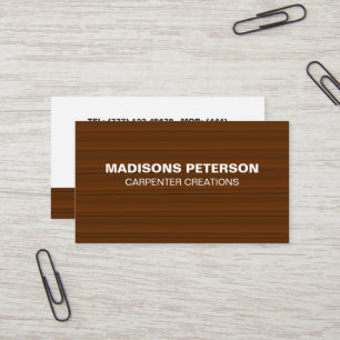 professional Modern Wooden Carpentry Construction  Business Card