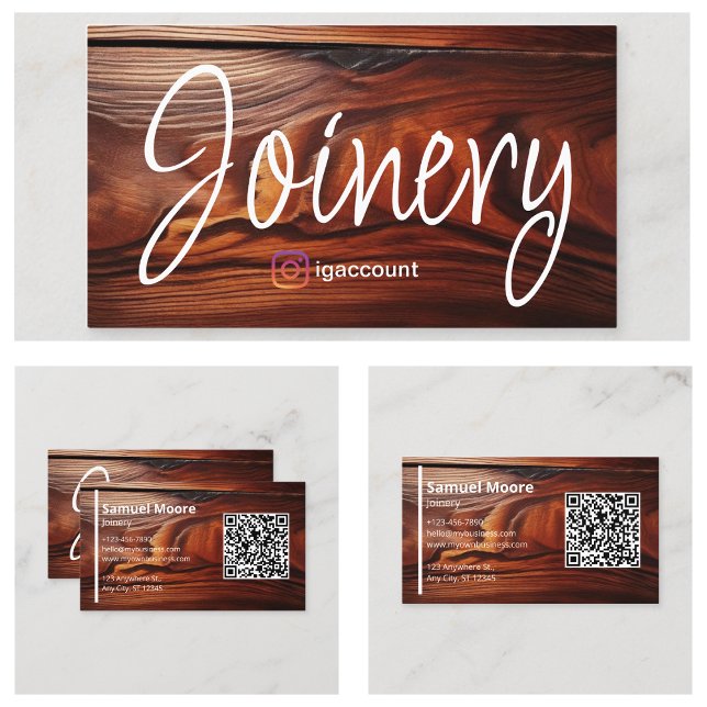 Professional Modern Woodworking Cocobolo Wood Business Card (Professional Modern Woodworking Cocobolo Wood Business Card
)