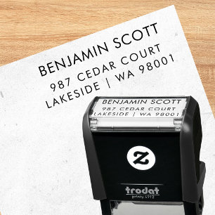 Professional Monochrome Return Address Stamper Self-inking Stamp