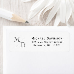 Professional Monogram 2 Initial Simple Basic Clean