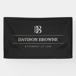 Professional Monogram Black Banner