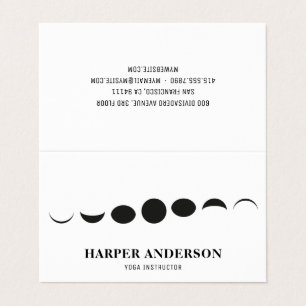 Professional Monogram Black Moon Logo Business Card