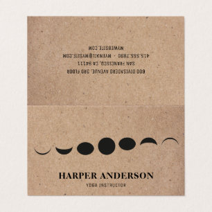 Professional Monogram Black Moon Logo Business Card