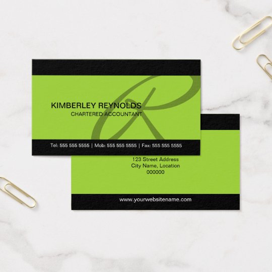 Professional Monogram Business Cards