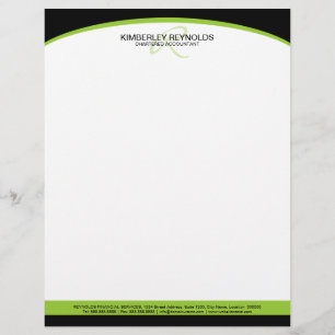 Professional Monogram Business Personalized Letterhead
